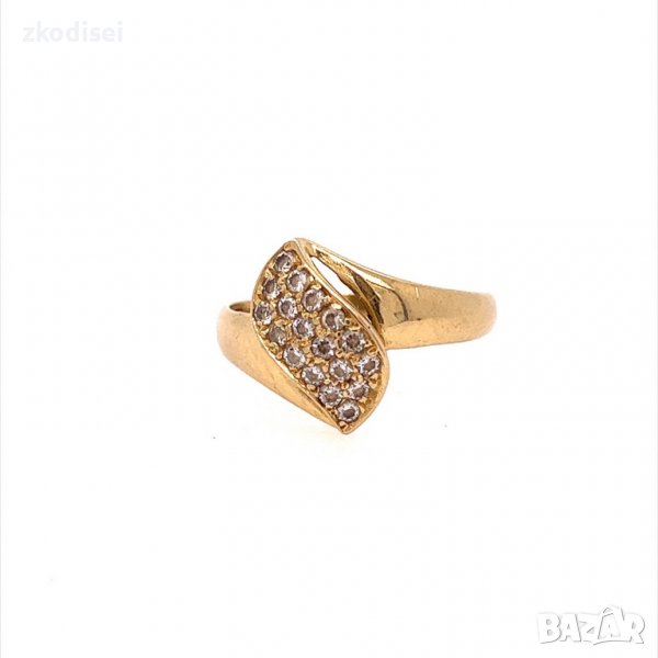 Златен дамски пръстен 3,01гр. размер:62 14кр. проба:585 модел:12626-1, снимка 1