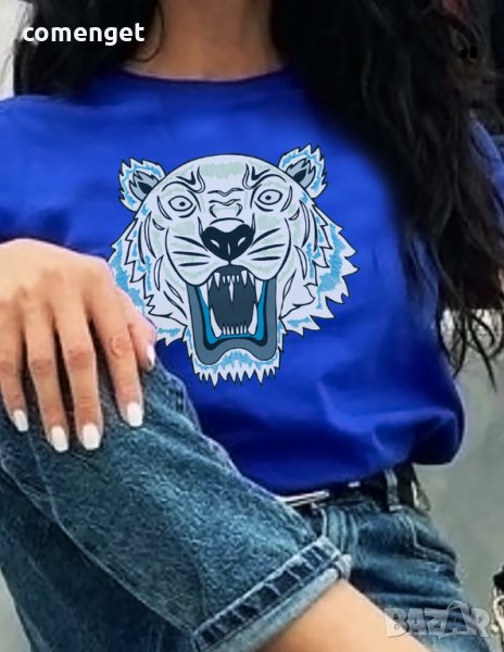 ХИТ! Дамски тениски с TIGER Paris BLUE! Поръчай с твоя идея!, снимка 1