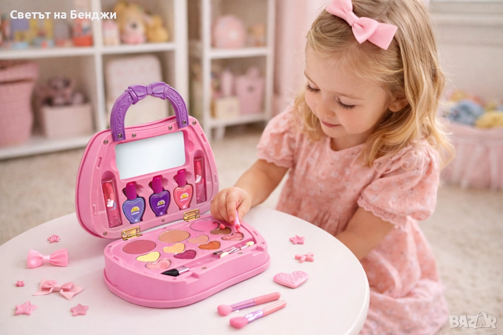 Детски комплект гримове за красота в чантичка, снимка 1