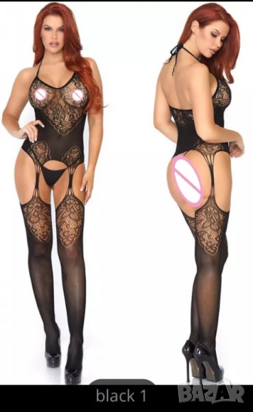 Секси боди с жартиери и чорапи, снимка 1