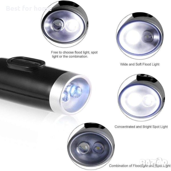 Huglight LED лампа със свободни ръце, прегръщаща врата, лампа за четене (черна), снимка 1