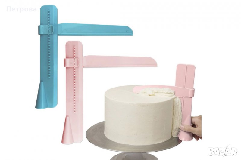 Шпатула за оформяне на торта - розова, снимка 1