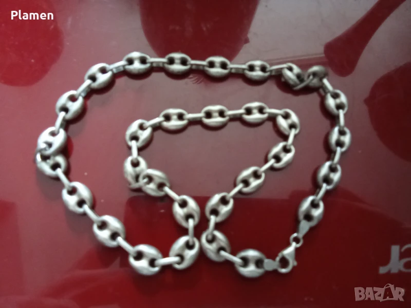 Дамски ланец бобена плетка, снимка 1