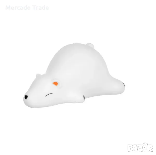 Декоративна детска нощна лампа Mercado Trade, Мече, Бяло, снимка 1