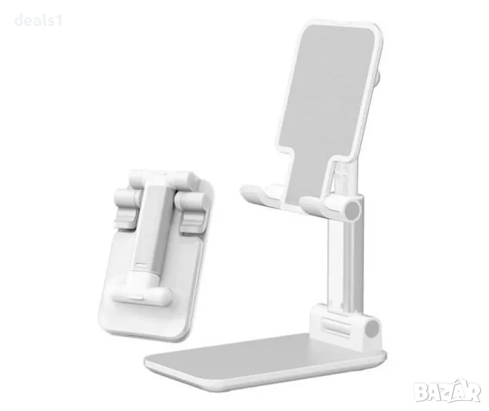 Choetech H88-WH-HW Регулируема стойка за бюро за телефон и таблет Бял цвят, снимка 1