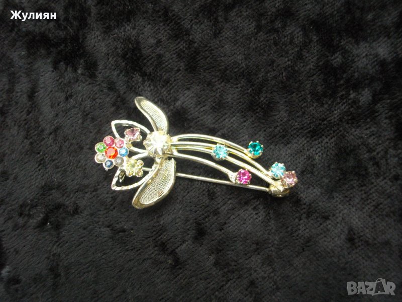 СТАРА ПОСРЕБРЕНА БРОШКА, снимка 1