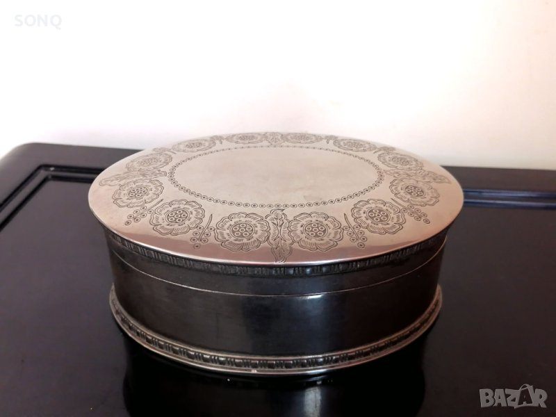 Прекрасна Стара Посребрена Кутия За Бижута, снимка 1