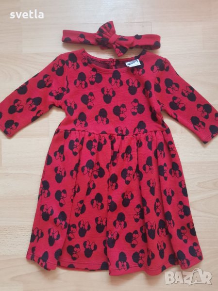 комплект Червена рокля на  мини маус -и лента за глава , снимка 1