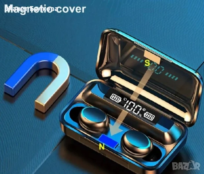 Безжични bluetooth слушалки TWS – 9D , снимка 1