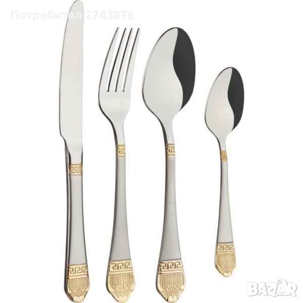  ЛУКСОЗЕН КОМПЛЕКТ ПРИБОРИ ЗА ХРАНЕНЕ 24 ЧАСТИ BEKKER, снимка 1