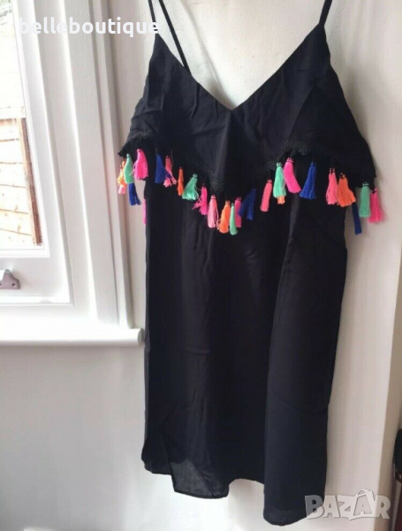 Страхотна лятна рокля за бременни с цветни пискюли ASOS, снимка 1