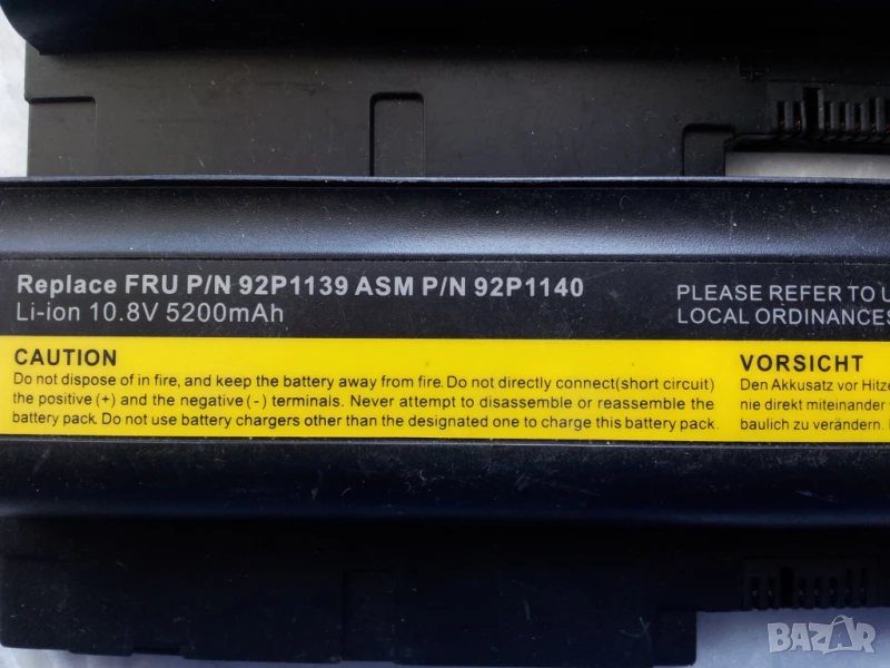 Батерия за лаптоп Lenovo Thinkpad T60, T61, T61P, T500, Z60, Z61, R60, R61, SL300, 40Y6795, 40Y6799,, снимка 1