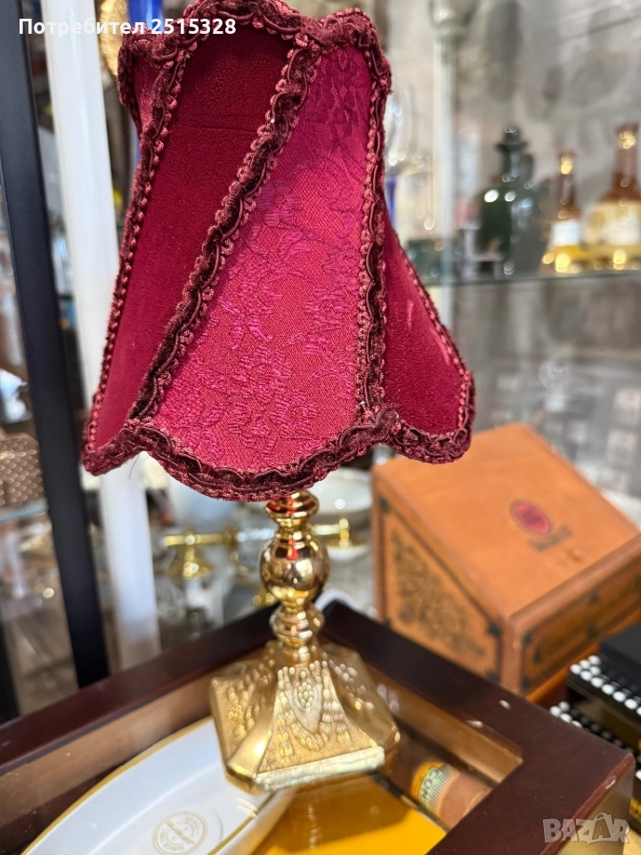 красив стар месингов ретро лампион нощна лампа, снимка 1