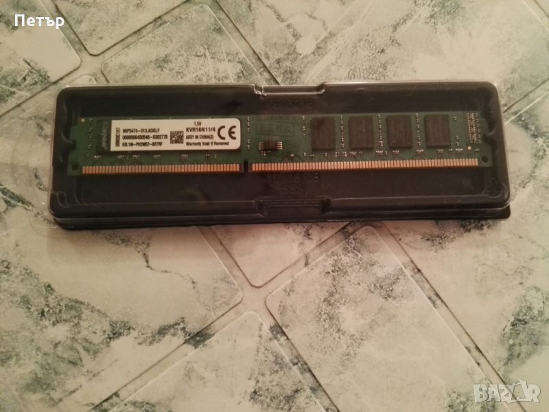 Рам памет, KINGSTON, 4GB, DDR3, 1600MHz, RAM, KVR16N11/4,memory двустранна,едностранна DESKTOP, ддр3, снимка 1