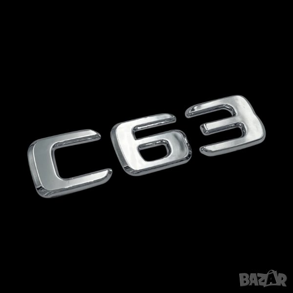 емблема Мерцедес Mercedes C 63 AMG C класа сива C63, снимка 1