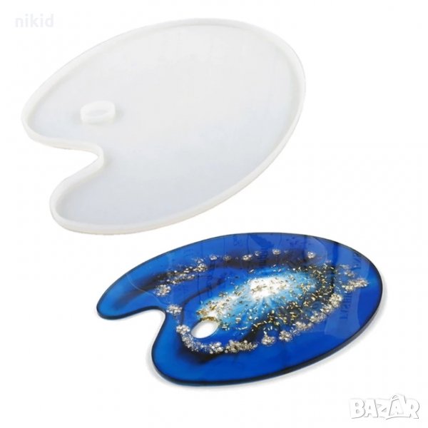 Голяма палитра поднос дъска за художник силиконов молд форма смола , снимка 1