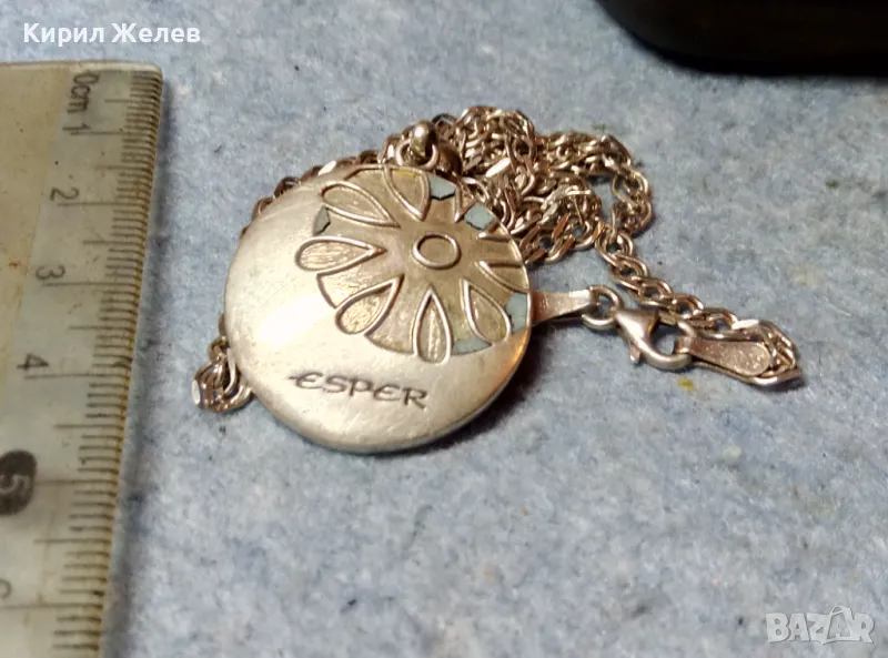 ESPER БУТИКОВ СРЕБЪРЕН ПЕНДАНТ със СРЕБЪРНО КОЛИЕ ВЕРИЖКА СРЕБРО 925 РЪЧНА АРТ ИЗРАБОТКА 49839, снимка 1
