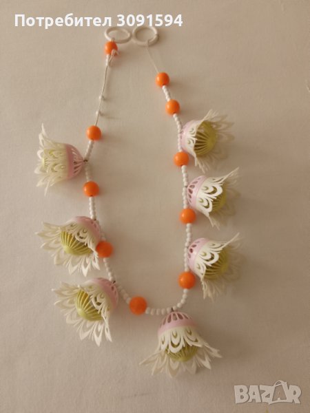 хубава колекционерска ретро верига,  играчка за легло, количката,звънци плюс звънчета всичко оригина, снимка 1