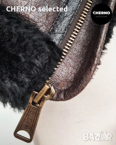 Бомбър яке от еко кожа ALPHA INDUSTRIES B3 Faux Leather bomber jacket – L – Ново с етикети, снимка 10 - Якета - 52850676