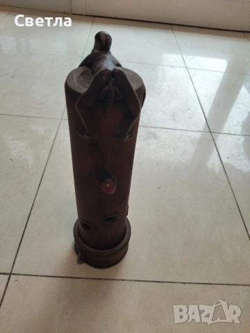 Дървен свещник, снимка 4 - Антикварни и старинни предмети - 53241174