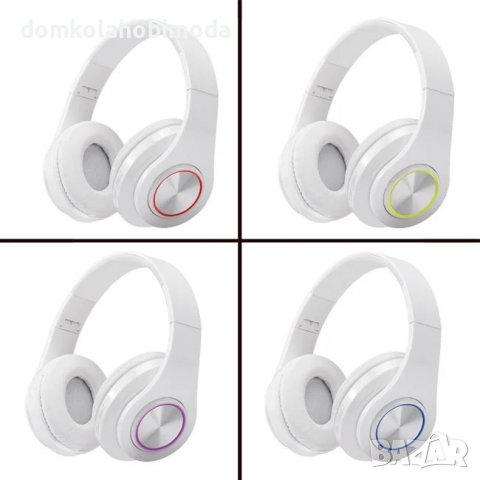 Слушалки с LED светлина и микрофон, снимка 3 - Bluetooth слушалки - 40058652