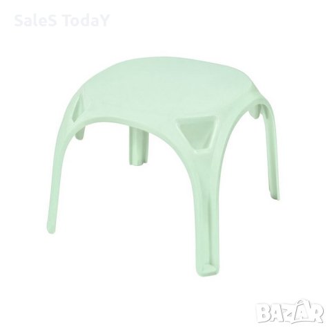 Детска масичка, пластмаса, зелена, 55х55х48см