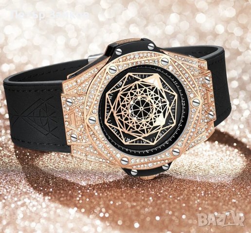 Моден диамантен дамски часовник с марка Onola, снимка 4 - Дамски - 42924155