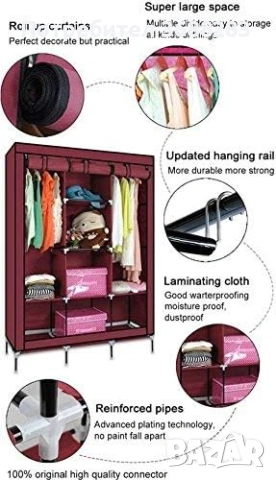 Текстилен гардероб/органайзер, снимка 4 - Гардероби - 54141967