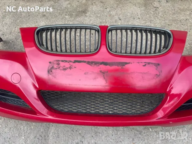 Предна броня ОРИГИНАЛНА за BMW БМВ 3та серия Е90 Е91 Червена 7153898 2011, снимка 2 - Части - 47837674