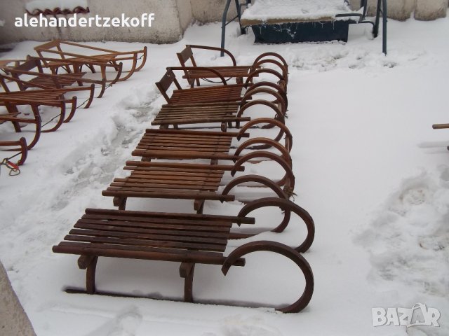 Дървена шейна шейни ретро, снимка 5 - Зимни спортове - 31068789