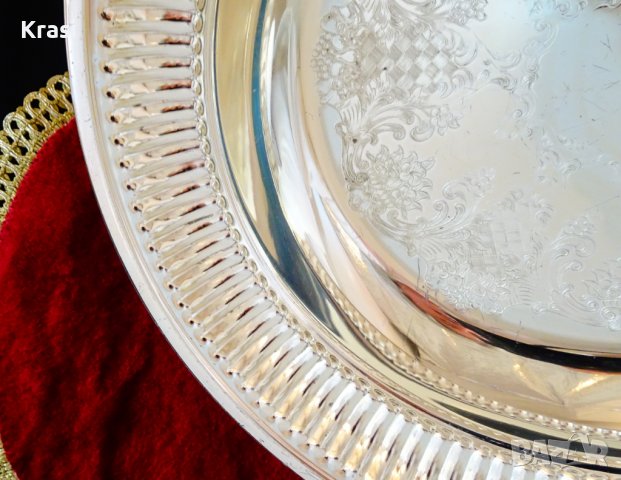 Посребрена бронзова фруктиера,салатиера WMF. , снимка 5 - Антикварни и старинни предмети - 38638525