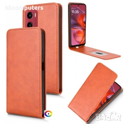 Motorola Moto G05 4G / E15 4G Flip2 Кожен Калъф и Скрийн Протектор, снимка 5 - Калъфи, кейсове - 52674067