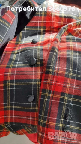 Късо дамско сако шотландско каре, снимка 4 - Сака - 52298626