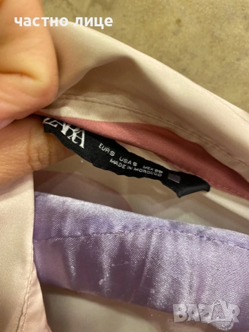 Zara риза сатенена oversize , снимка 7 - Ризи - 54169473