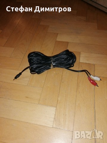 Кабел 3,5mm JACK(м)/2xRCA(м) 10m, снимка 3 - Други - 31101056