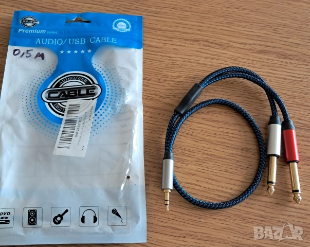 Кабел 3,5 мм и други видове с преходници, снимка 3 - Кабели и адаптери - 54219894