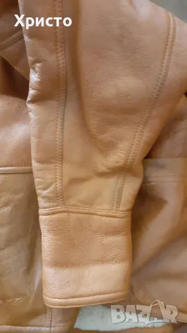 дамско палто кожух, естествена телешка кожа, кафяво супер, снимка 11 - Палта, манта - 48091566