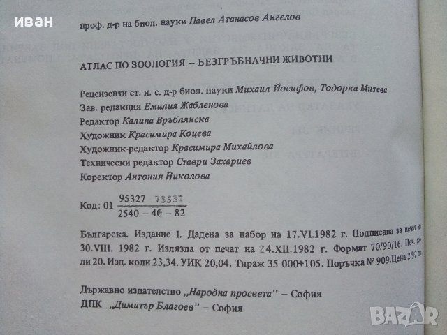 Атлас по зоология /Безгръбначни животни - П.Ангелов - 1982г. , снимка 7 - Енциклопедии, справочници - 42235687