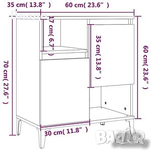 Сайдборд, бял гланц. 60/35/70. Инженерно дърво 16.6кг. Чисто нов, в кашон., снимка 3 - Шкафове - 50502677