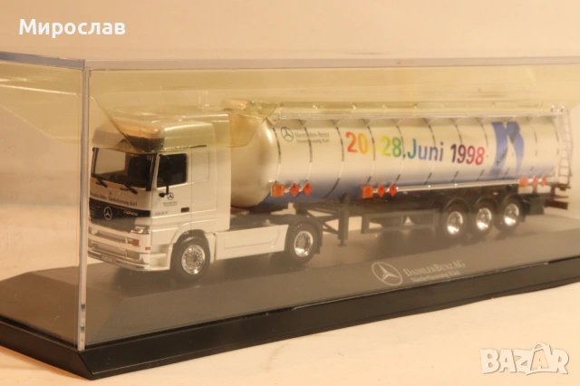 HERPA H0 1/87 MERCEDES ACTROS ЦИСТЕРНА КАМИОН МОДЕЛ, снимка 5 - Колекции - 54030519