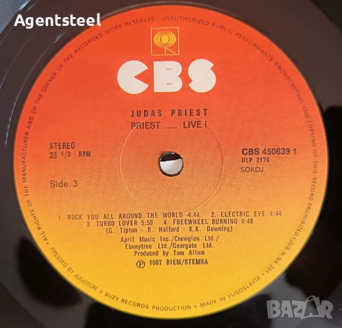 Грамофонна плоча PRIEST...LIVE!, снимка 4 - Грамофонни плочи - 54269638