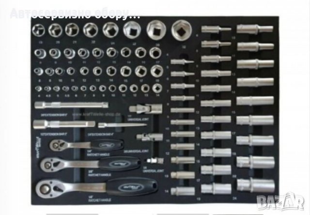 Количка с инструменти 7 чекмеджета метален капак KrafTWelle Здрава стоманена ламарина, снимка 4 - Други инструменти - 37143004