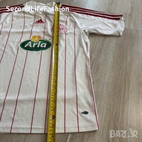 Adidas тениска Дания 2009-10 Футболна фланелка размер за момчета L, снимка 4 - Детски тениски и потници - 53270732