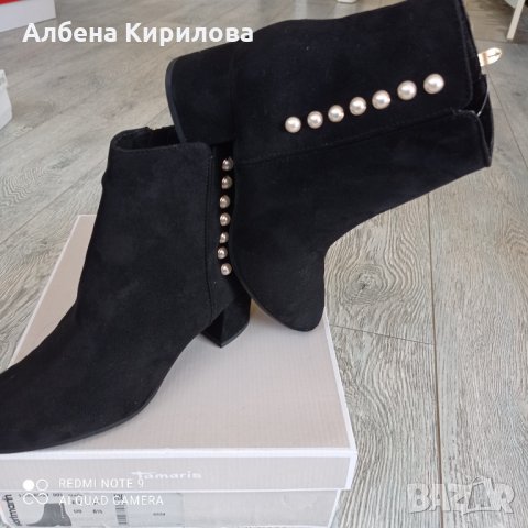 Черни боти, немски, Тамарис, 37 н-р, снимка 9 - Дамски боти - 35031085