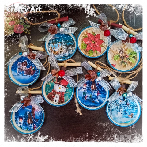 Коледни играчки за елха с късметче