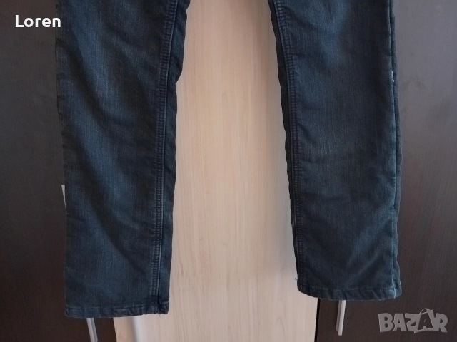 Топли ватирани детски дънки с пайети по джобовете, снимка 3 - Детски панталони и дънки - 43285777