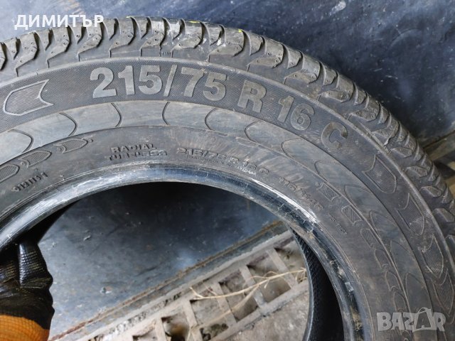 2бр.гуми Continental 215 75 16С  Цената е за брой!, снимка 8 - Гуми и джанти - 44259695