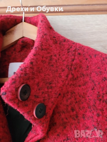 Червено палто вълна, снимка 11 - Палта, манта - 52168421