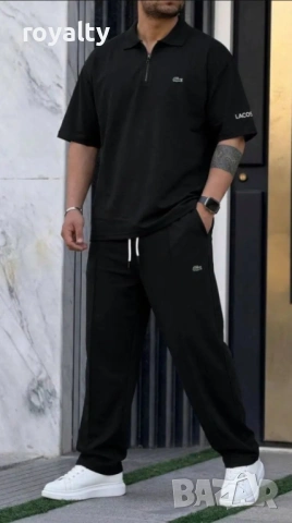 Lacoste Нов Черен Мъжки Екип 