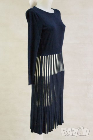 Рокля в тъмносиньо и цвят крем Fever London - L, снимка 4 - Рокли - 42819807